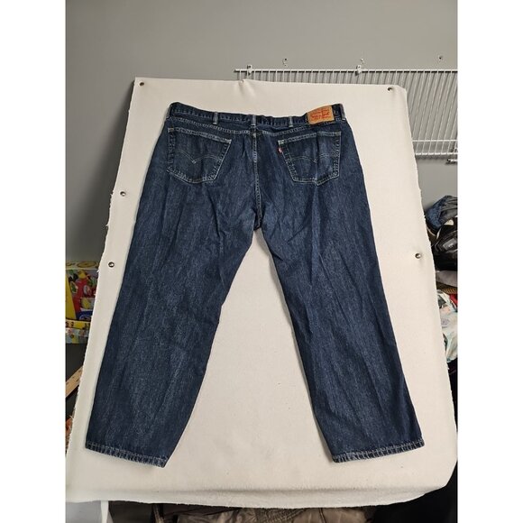 Levis 559 Jeans Mens 48x29 Blue Denim Cotton Faded Straight Stretch Flex Big&Tal - Picture 1 of 4